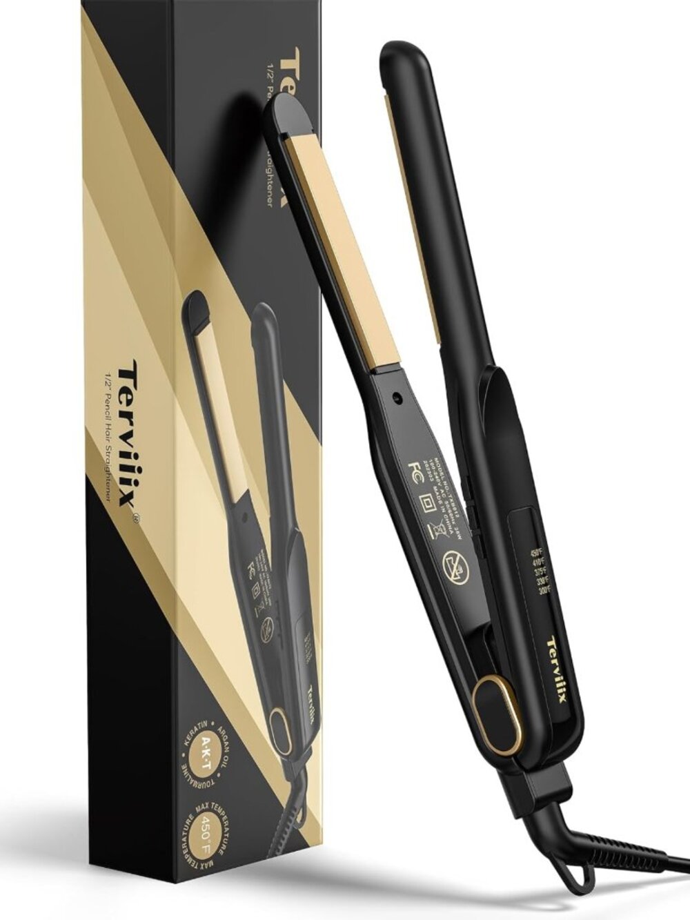 2-in-1 Flat Iron & Curler for Short Hair - Compact, Versatile Styling Tool